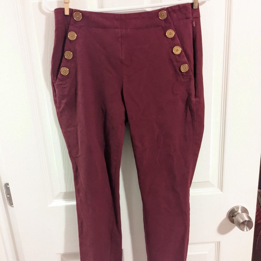 Banana Republic maroon high waisted pants